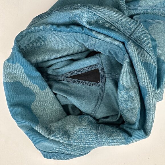 The North Face Luxe Motivation Leggings Aqua Blue Camo Jacquard Print Size XSmal - Picture 8 of 9